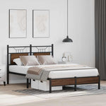 Bed Frame without Mattress Brown Oak 120x200 cm Engineered Wood 4106996