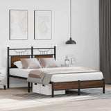 Bed Frame without Mattress Brown Oak 120x200 cm Engineered Wood 4106996
