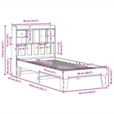 Bed Frame without Mattress White 90x190 cm Solid Wood Pine 3308865