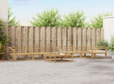 Outdoor Sofa Set 7 pcs White 79 x 79 x 37 cm Solid Acacia Wood 3386563