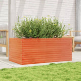 Garden Planter Wax Brown 110x60x46 cm Solid Wood Pine 3282461