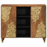 Sideboard with Shelf Brown 90 x 33 x 75 cm Solid Mango Wood 4018764