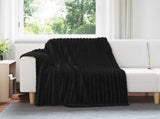 Throw Blankets 6 pcs Black 200 x 150 cm Fleece 42016886
