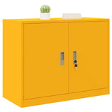 Storage Cabinet Mustard Yellow 90 x 40 x 70 cm Steel 891637
