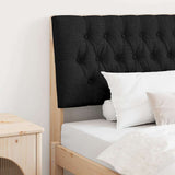 Upholstered Headboard Black 100 cm Solid Pine Wood 879356