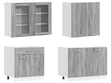 Kitchen Unit LYON 8 pcs Grey Sonoma Engineered Wood 3438208