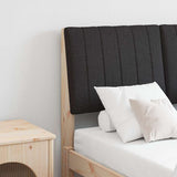 Upholstered Headboard Black 120 cm Solid Pine Wood 879406