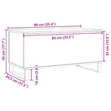 ZNTS Coffee Table Artisan Oak 90x44.5x45 cm Engineered Wood 857443