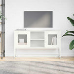 ZNTS TV Cabinet White 100.5x39x60.5 cm Steel 853385