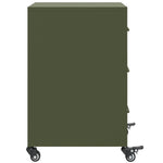 ZNTS Bedside Cabinet Olive Green 36x39x59 cm Steel 846732