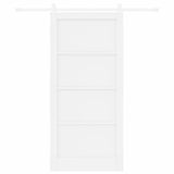 Sliding Door ORKDAL White 93 x 202 cm Solid Pine Wood 3333711