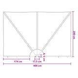 Balcony Privacy Screen 200 x 400 cm Polyester Rectangular 42037162