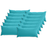 Cushion Cover 12 pcs HEERLEN Turquoise 40 x 80 cm Polyester 910053