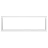 Wall Cube Shelf 4 pcs White 80x15x26.5 cm Engineered Wood 807107