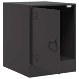 Bedside Cabinet Black 34.5x39x44 cm Steel 841607