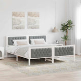 Bed Frame Light Grey 180 x 200 cm Solid Pine Wood 3394277
