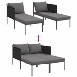 Sunbed Anthracite 153 x 115 x 69.5 cm Powder-Coated Steel 42004135