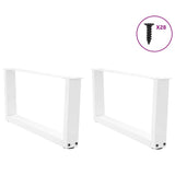 Coffee Table Legs V-Shape 2 pcs White 70x cm Steel 4012617