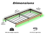 Modern Floating Bed with Recessed Detailing & Headboard, Fitted with LED Ambient Lighting, Robust W5510P517483