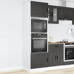 Oven Cabinets 2 pcs Kalmar Black Engineered Wood 3315032