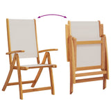 Folding Garden Chairs 6 pcs Solid Wood Acacia and Textilene 3279239