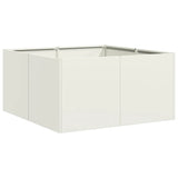 Planter White 80x80x40 cm Cold-rolled Steel 860739