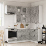 Kitchen Unit KALMAR 8 pcs Concrete Grey Engineered Wood 3438460