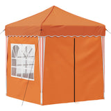 Pop-up Party Tent 195 x 195 x 245 cm Orange Oxford Fabric 42019745