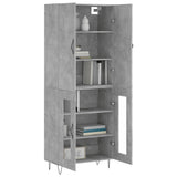 Highboard Concrete Grey 69.5x34x180 cm Engineered Wood 3198069