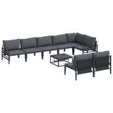 Garden Sofa Set with Cushion Anthracite Steel 3378995