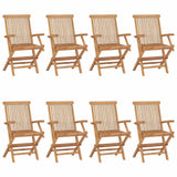Folding Chairs 8 pcs Solid Teak Wood 3072888