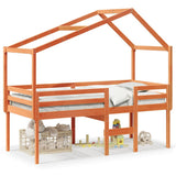 High Sleeper Bed without Mattress Wax Brown 80x200 cm Solid Wood Pine 3282057