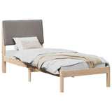 Bed frame Brown and taupe 75 x 190 cm Solid pine wood 878792