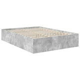 Bed Frame Concrete Grey 150 x 200 cm Engineered Wood 3408658