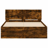 Bed Frame without Mattress Smoked Oak 120x190 cm Small Double 3207515