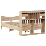ZNTS Bed Frame without Mattress 120x200 cm Solid Wood Pine 3323380