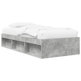 Bed Frame with Storage with Shelf Concrete Grey 80 x 200 cm 3429522