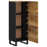 Highboard with 3 Doors 40x33x110 cm Solid Wood Mango&Iron 352932