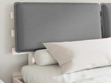 Bed Frame with Upholstered Headboard Light Grey 140 x 190 cm 877288