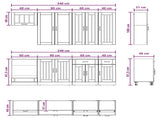 Kitchen Unit LUCCA 8 pcs White Engineered Wood 3438153