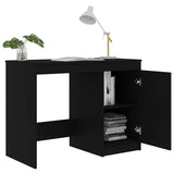 801797 Desk Black 100x50x76 cm Engineered Wood