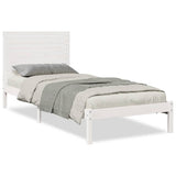 Extra Long Bed Frame without Mattress White 90x220 cm Solid Wood 3309310