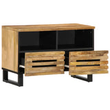 TV Cabinet 70x34x46 cm Solid Wood Rough Mango 377441