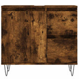 3 Piece Bathroom Furniture Set Smoked Oak Engineered Wood 3190226