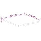 Table Top 50x50x3.8 cm Square Solid Wood Mango 371521