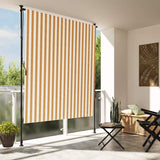 Outdoor Roller Blind Orange and White 150x270 cm Fabric&Steel 368770