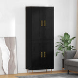 Highboard Black Oak 69.5 x 34 x 180 cm Engineered Wood 3416064