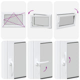 Basement Window RISOR 90x60 cm Tilt&Turn DIN Right White 4108316