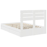 Storage Bed with Headboard White 120 x 200 cm Engineered Wood 3411579