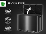 3 x 15L Pedal Bin, Steel Triple Kitchen Bin with Soft Close Lid, Removable Inner Buckets, T3398P344678